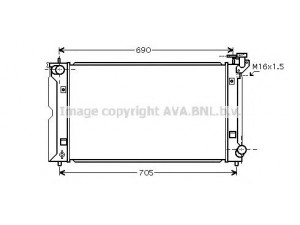 AVA QUALITY COOLING TO2351 radiatorius, variklio aušinimas
164006A290