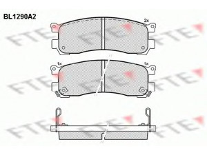 FTE BL1290A2 stabdžių trinkelių rinkinys, diskinis stabdys 
 Techninės priežiūros dalys -> Papildomas remontas
H266-26-48Z, H266-26-48ZA, HF39-26-48Z