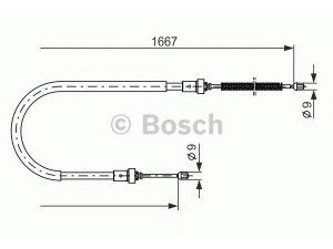 BOSCH 1 987 477 956 trosas, stovėjimo stabdys 
 Stabdžių sistema -> Valdymo svirtys/trosai
60 01 547 169, 60 01 547 169