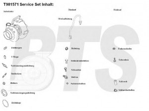 BTS Turbo T981571 kompresorius, įkrovimo sistema 
 Išmetimo sistema -> Turbokompresorius