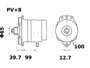 MAHLE ORIGINAL MG 68 kintamosios srovės generatorius
559844D1, 86529327