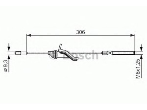 BOSCH 1 987 482 369 trosas, stovėjimo stabdys 
 Stabdžių sistema -> Valdymo svirtys/trosai
1711523, BV612853AA