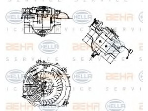 HELLA 8EW 009 159-331 vidaus pūtiklis 
 Šildymas / vėdinimas -> Orpūtė/dalys
140 830 12 08, A 140 830 12 08