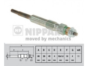 NIPPARTS J5711028 kaitinimo žvakė 
 Kibirkšties / kaitinamasis uždegimas -> Kaitinimo kaištis
11065-6F900, SU001-00351