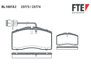 FTE BL1897A2 stabdžių trinkelių rinkinys, diskinis stabdys
4D0 698 151 L, 4D0 698 151 L