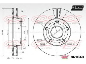 MAXTECH 861040.6980 stabdžių diskas
43512-33020, 43512-33050