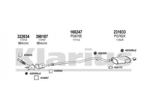 KLARIUS 631050E išmetimo sistema 
 Išmetimo sistema -> Išmetimo sistema, visa