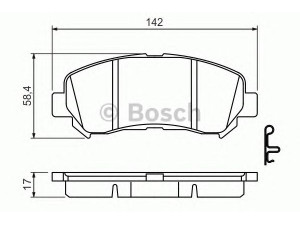 BOSCH 0 986 494 501 stabdžių trinkelių rinkinys, diskinis stabdys 
 Techninės priežiūros dalys -> Papildomas remontas
D1060JD00J, D1080JE00A, 55810-57L50