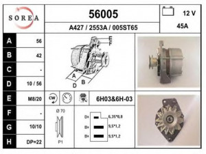 EAI 56005 kintamosios srovės generatorius
068903017G, 068903017GX, 068903023M