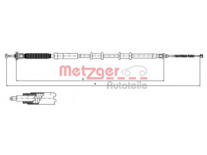 METZGER 12.0716 trosas, stovėjimo stabdys 
 Stabdžių sistema -> Valdymo svirtys/trosai
55700926