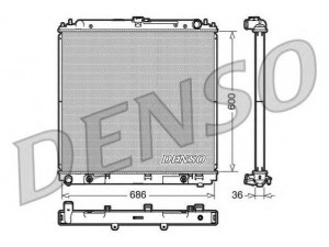 DENSO DRM46032 radiatorius, variklio aušinimas 
 Aušinimo sistema -> Radiatorius/alyvos aušintuvas -> Radiatorius/dalys
21460EB80A