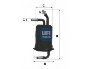 UFI 31.762.00 kuro filtras 
 Techninės priežiūros dalys -> Papildomas remontas
0K2A1-20-490A, 0K2AA-20-490A, K2A1-20-490