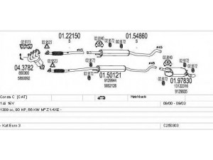 MTS C250303005439 išmetimo sistema 
 Išmetimo sistema -> Išmetimo sistema, visa