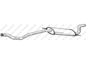 BOSAL 283-741 galinis duslintuvas 
 Išmetimo sistema -> Duslintuvas
028 253 609, 028 253 609 D, 044 253 609 H