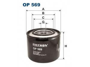 FILTRON OP569 alyvos filtras 
 Techninės priežiūros dalys -> Techninės priežiūros intervalai
OK114, OK121, 105550603000, 10555060300003