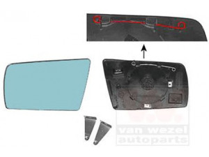 VAN WEZEL 3030833 veidrodėlio stiklas, išorinis veidrodėlis 
 Kėbulas -> Keleivių kabina -> Veidrodėlis
2028100721, A2028100721, B66818418