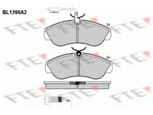 FTE BL1390A2 stabdžių trinkelių rinkinys, diskinis stabdys 
 Techninės priežiūros dalys -> Papildomas remontas
425119, 9945810, 425118