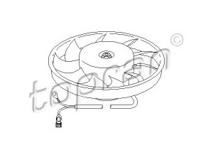 TOPRAN 107 713 ventiliatorius, radiatoriaus 
 Aušinimo sistema -> Oro aušinimas
4A0 959 455B, 4A0 959 455E