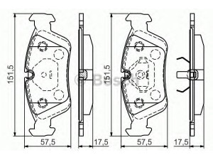 BOSCH 0 986 495 060 stabdžių trinkelių rinkinys, diskinis stabdys 
 Techninės priežiūros dalys -> Papildomas remontas
34 11 1 161 438, 34 11 4 398 211