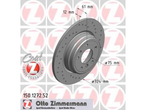 ZIMMERMANN 150.1272.52 stabdžių diskas 
 Dviratė transporto priemonės -> Stabdžių sistema -> Stabdžių diskai / priedai
3421 1 157 953, 3421 1 159 900