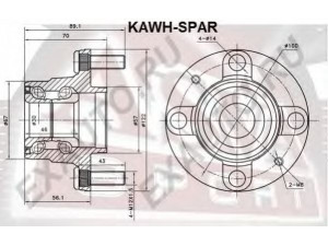 ASVA KAWH-SPAR rato stebulė 
 Ašies montavimas/vairavimo mechanizmas/ratai -> Rato stebulė/montavimas -> Rato stebulė
0K202-26-150