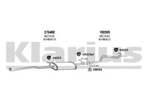 KLARIUS 600298E išmetimo sistema 
 Išmetimo sistema -> Išmetimo sistema, visa