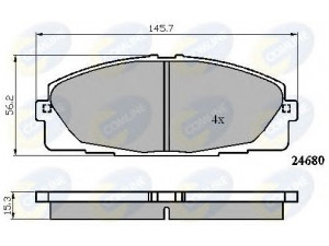 COMLINE CBP01706 stabdžių trinkelių rinkinys, diskinis stabdys 
 Techninės priežiūros dalys -> Papildomas remontas
04465-26420, 446526420