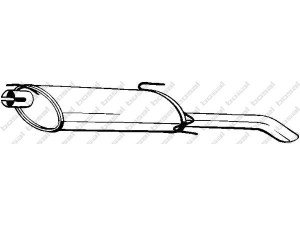 BOSAL 185-217 galinis duslintuvas 
 Išmetimo sistema -> Duslintuvas
58 52 029, 58 52 907, 58 52 952