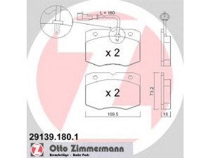 ZIMMERMANN 29139.180.1 stabdžių trinkelių rinkinys, diskinis stabdys 
 Techninės priežiūros dalys -> Papildomas remontas
1906428