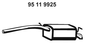 EBERSPÄCHER 95 11 9925 galinis duslintuvas 
 Išmetimo sistema -> Duslintuvas
2K0.253.609 C, 2K0.253.609 F, 2K0.253.609 N