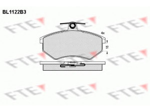 FTE BL1122B3 stabdžių trinkelių rinkinys, diskinis stabdys 
 Techninės priežiūros dalys -> Papildomas remontas
437 698 151 A, 533 698 151 A, 553 698 151