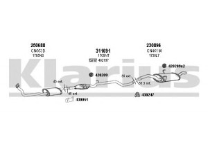 KLARIUS 180617E išmetimo sistema 
 Išmetimo sistema -> Išmetimo sistema, visa