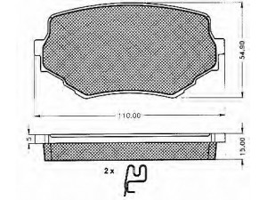 BSF 10407 stabdžių trinkelių rinkinys, diskinis stabdys 
 Techninės priežiūros dalys -> Papildomas remontas
5520065D10, 5520065D11, 5520065D31