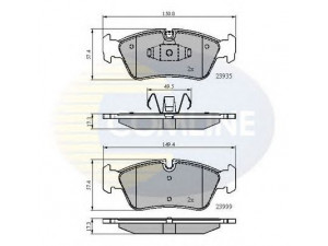 COMLINE CBP01590 stabdžių trinkelių rinkinys, diskinis stabdys 
 Techninės priežiūros dalys -> Papildomas remontas
34 11 6 769 763, 34 11 6 769 951