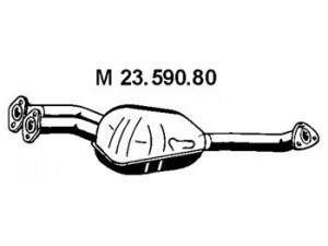 EBERSPÄCHER 23.590.80 vidurinis duslintuvas 
 Išmetimo sistema -> Duslintuvas
129 490 03 21, 1294900221
