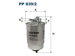 FILTRON PP839/2 kuro filtras 
 Techninės priežiūros dalys -> Papildomas remontas
6N0127401B, 6N0127401C, 6N0127401D