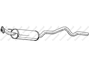 BOSAL 283-317 vidurinis duslintuvas 
 Išmetimo sistema -> Duslintuvas
58 52 350, 58 52 972, 8 52 081