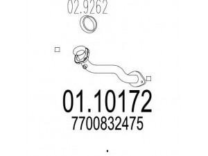 MTS 01.10172 išleidimo kolektorius 
 Išmetimo sistema -> Išmetimo vamzdžiai
7700832475