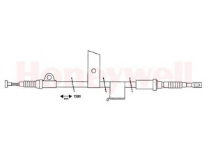 BENDIX 434373B trosas, stovėjimo stabdys 
 Stabdžių sistema -> Valdymo svirtys/trosai
3653071J10