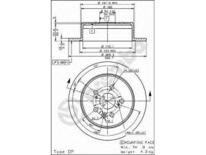 BREMBO 08.5625.10 stabdžių diskas 
 Stabdžių sistema -> Diskinis stabdys -> Stabdžių diskas
4243120090, 4243120160