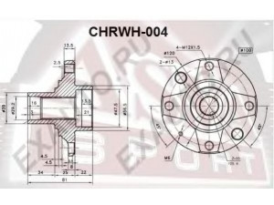 ASVA CHRWH-004 rato stebulė 
 Ašies montavimas/vairavimo mechanizmas/ratai -> Rato stebulė/montavimas -> Rato stebulė
961 622 49, 961 622 49