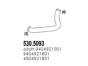 ASSO 530.5093 išleidimo kolektorius 
 Išmetimo sistema -> Išmetimo vamzdžiai
4904921801, 9404900719, 9404921001