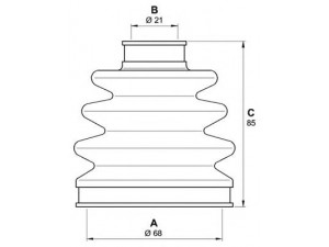 OPEN PARTS SJK7141.00 gofruotoji membrana, kardaninis velenas 
 Ratų pavara -> Gofruotoji membrana
31607518245