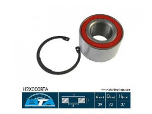 BTA H2X000BTA rato guolio komplektas 
 Ašies montavimas/vairavimo mechanizmas/ratai -> Rato stebulė/montavimas -> Rato guolis
1604287, 90486461, 90486461, 90486461