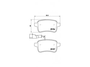 BREMBO P 23 133 stabdžių trinkelių rinkinys, diskinis stabdys 
 Techninės priežiūros dalys -> Papildomas remontas
77365357