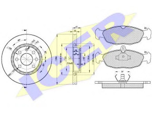 ICER 30858-9046 stabdžių rinkinys, diskiniai stabdžiai 
 Stabdžių sistema -> Diskinis stabdys -> Stabdžių remonto rinkinys