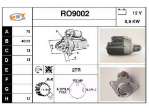 SNRA RO9002 starteris
ADU8983, AUU1140