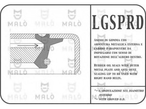 MAL? 1011PRDF veleno sandariklis, neautomatinė transmisija 
 Transmisija -> Neautomatinė pavarų dėžė -> Tarpikliai/sandarikliai
32113M8000