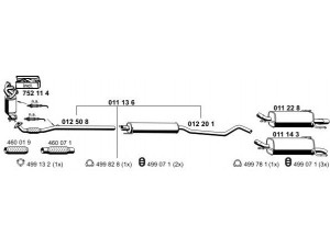 ERNST 050452 išmetimo sistema 
 Išmetimo sistema -> Išmetimo sistema, visa