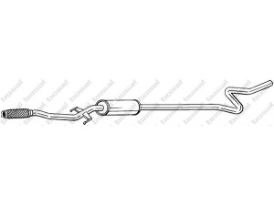 BOSAL 292-053 vidurinis duslintuvas 
 Išmetimo sistema -> Duslintuvas
1717.TK